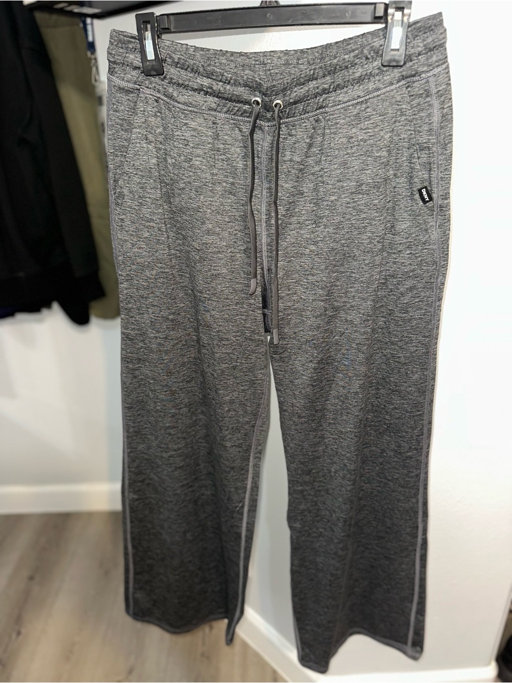Dkny Sport Charcoal Gray Wide-Leg Pants